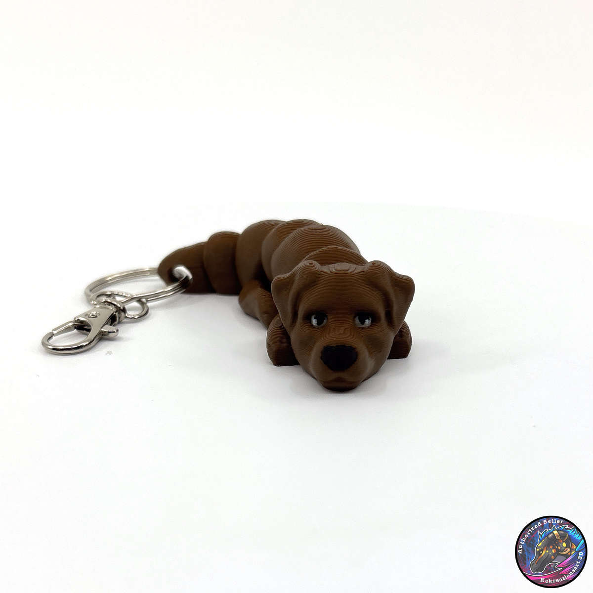 Sporting Group Dog Keychain Zipper Pull Flexi Fidget Cute Puppy Articulating 3D