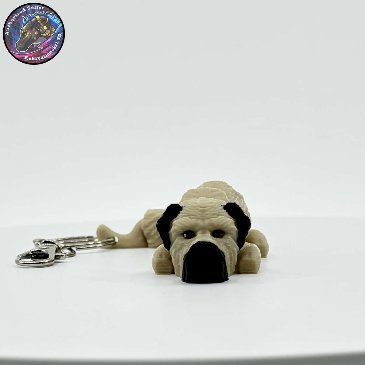 Hound Group Dog Keychain Zipper Pull Flexi Fidget Cute Puppy Articulating 3D