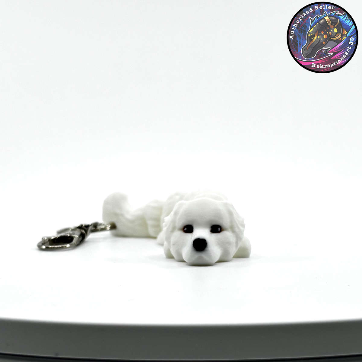 Working Group Dog Keychain Zipper Pull Flexi Fidget Cute Puppy Articulating 3D