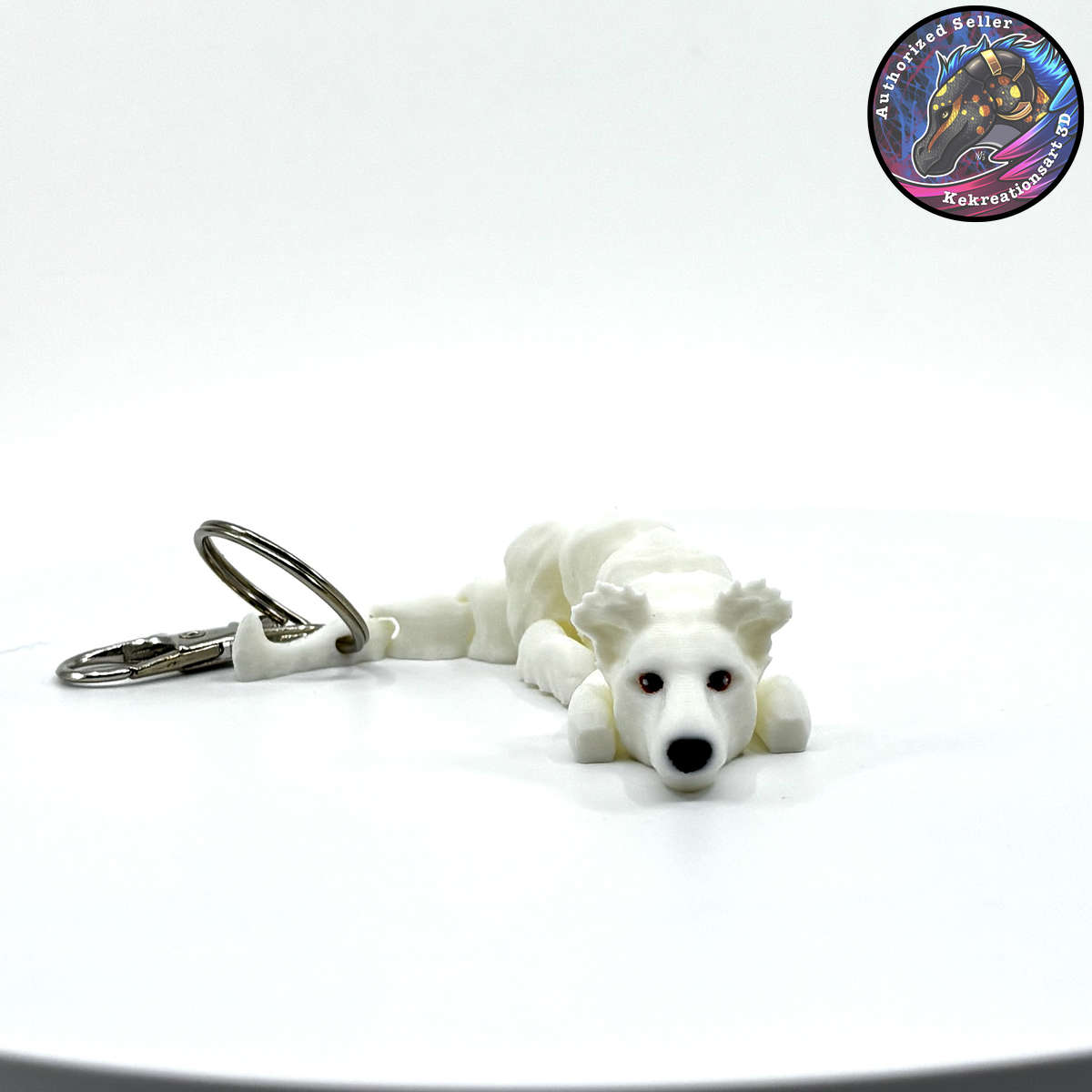 Hound Group Dog Keychain Zipper Pull Flexi Fidget Cute Puppy Articulating 3D