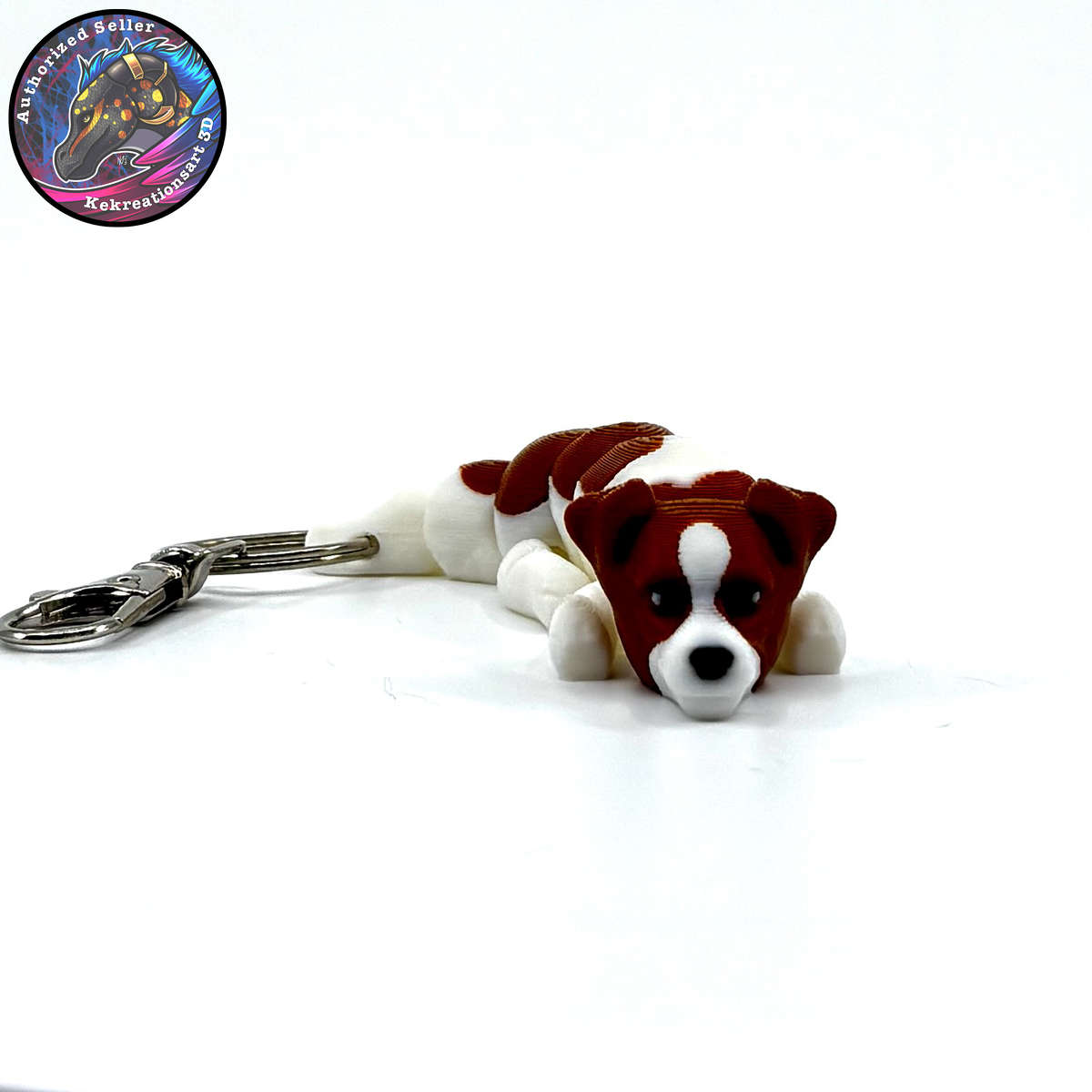 Terrier Group Dog Keychain Zipper Pull Flexi Fidget Cute Puppy Articulating 3D