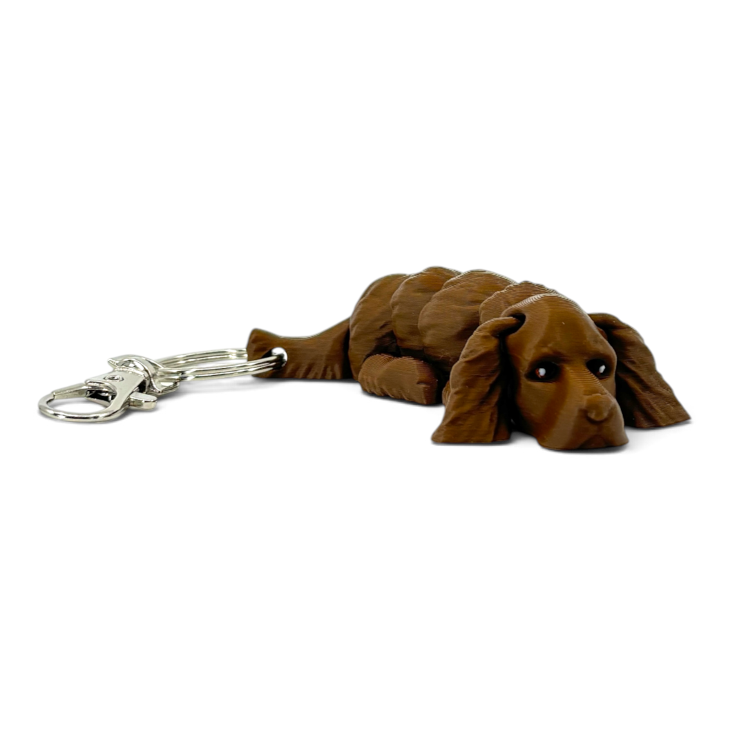 Sporting Group Dog Keychain Bag Charm Zipper Pull Kawaii Flexi Fidget Cute Puppy Articulating 3D