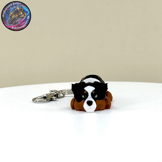 Herding Group Dog Keychain Zipper Pull Flexi Fidget Cute Puppy Articulating 3D
