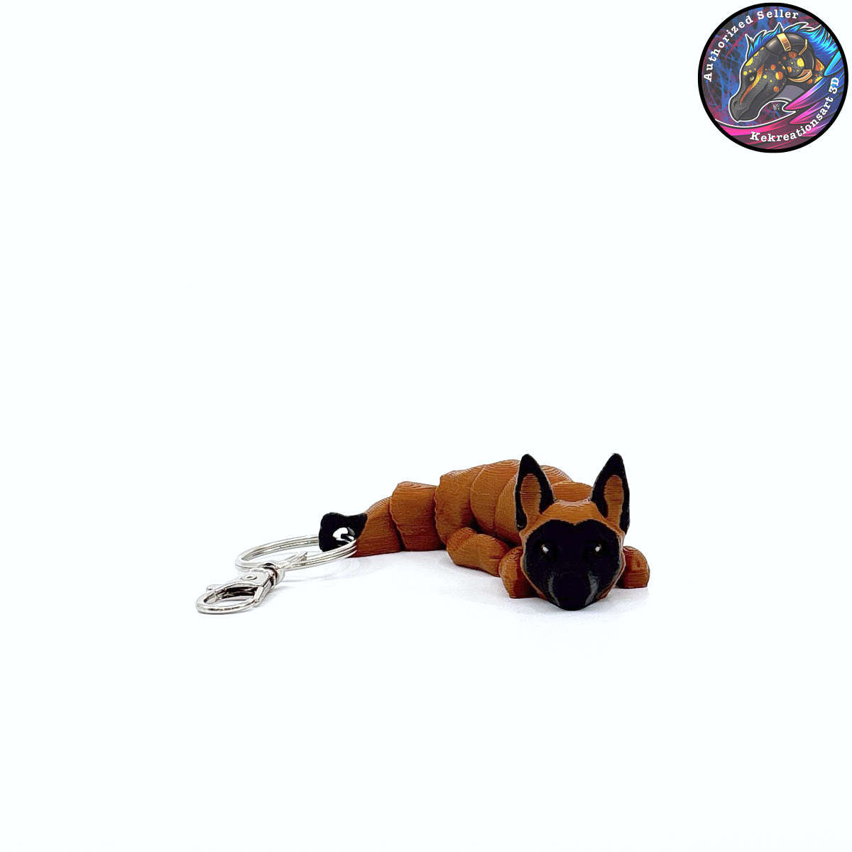 Herding Group Dog Keychain Zipper Pull Flexi Fidget Cute Puppy Articulating 3D