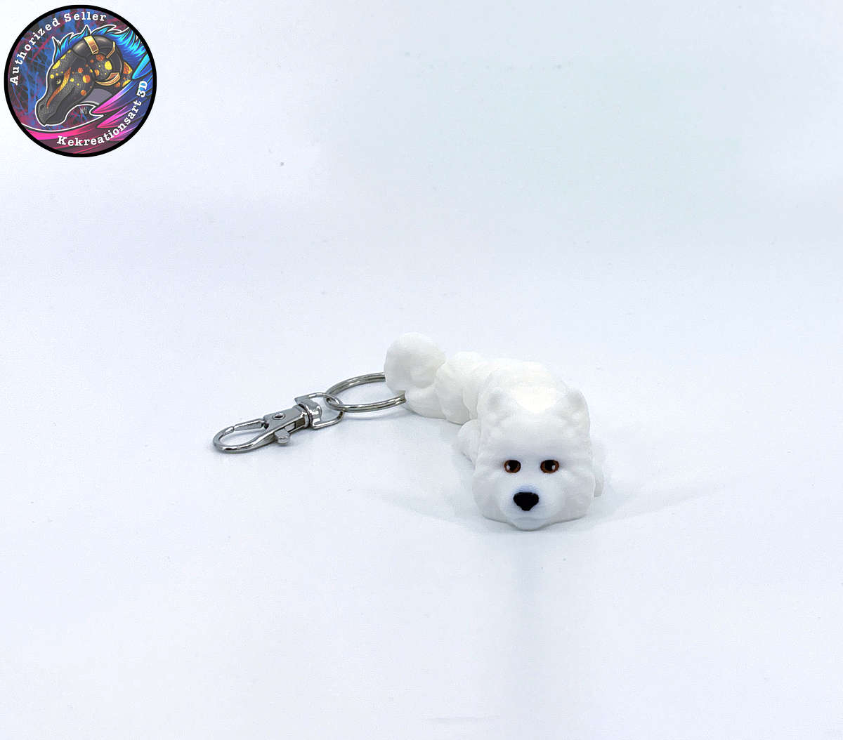 Working Group Dog Keychain Zipper Pull Flexi Fidget Cute Puppy Articulating 3D