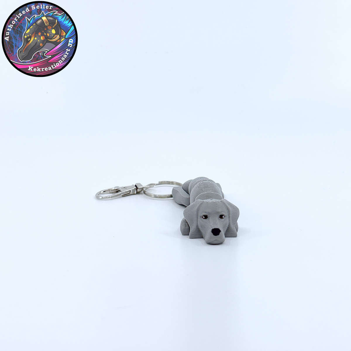 Sporting Group Dog Keychain Zipper Pull Flexi Fidget Cute Puppy Articulating 3D