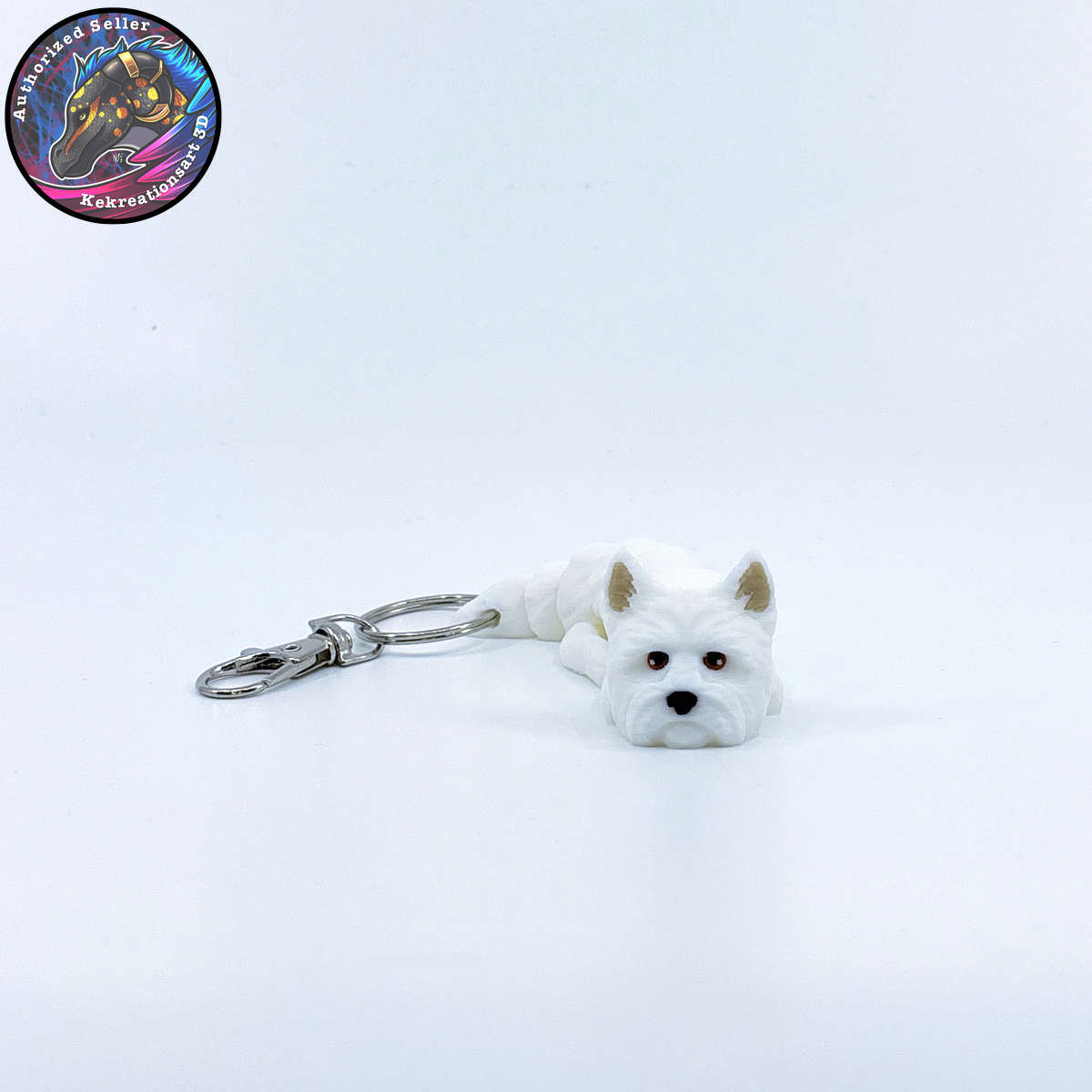 Terrier Group Dog Keychain Zipper Pull Flexi Fidget Cute Puppy Articulating 3D