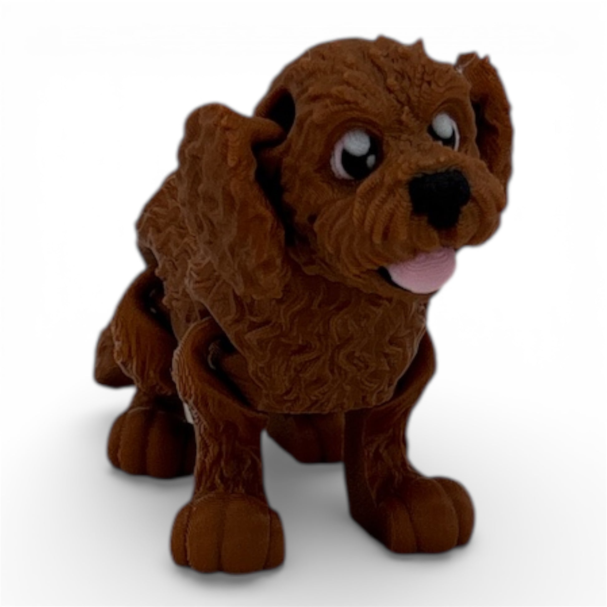 Goldendoodle flexi fidget on white background