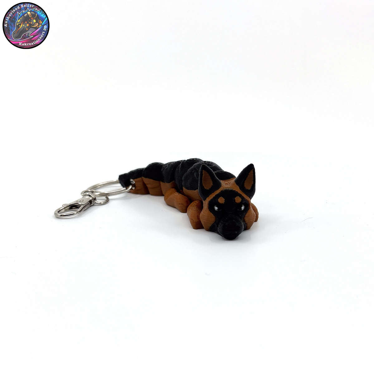 Herding Group Dog Keychain Zipper Pull Flexi Fidget Cute Puppy Articulating 3D