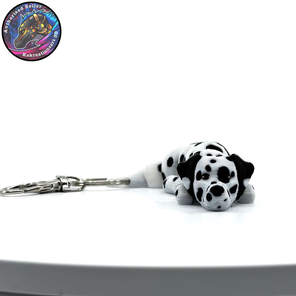 Non-Sporting Group Dog Keychain Zipper Pull Flexi Fidget Cute Puppy Articulating 3D
