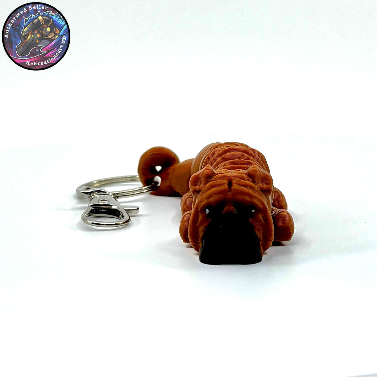Non-Sporting Group Dog Keychain Zipper Pull Flexi Fidget Cute Puppy Articulating 3D