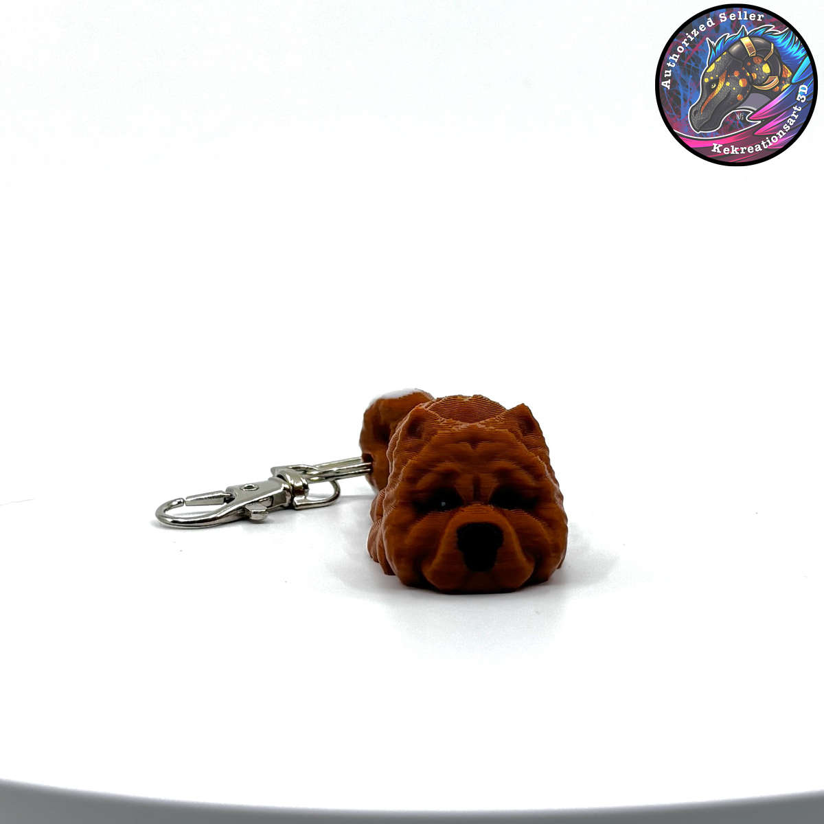 Non-Sporting Group Dog Keychain Zipper Pull Flexi Fidget Cute Puppy Articulating 3D
