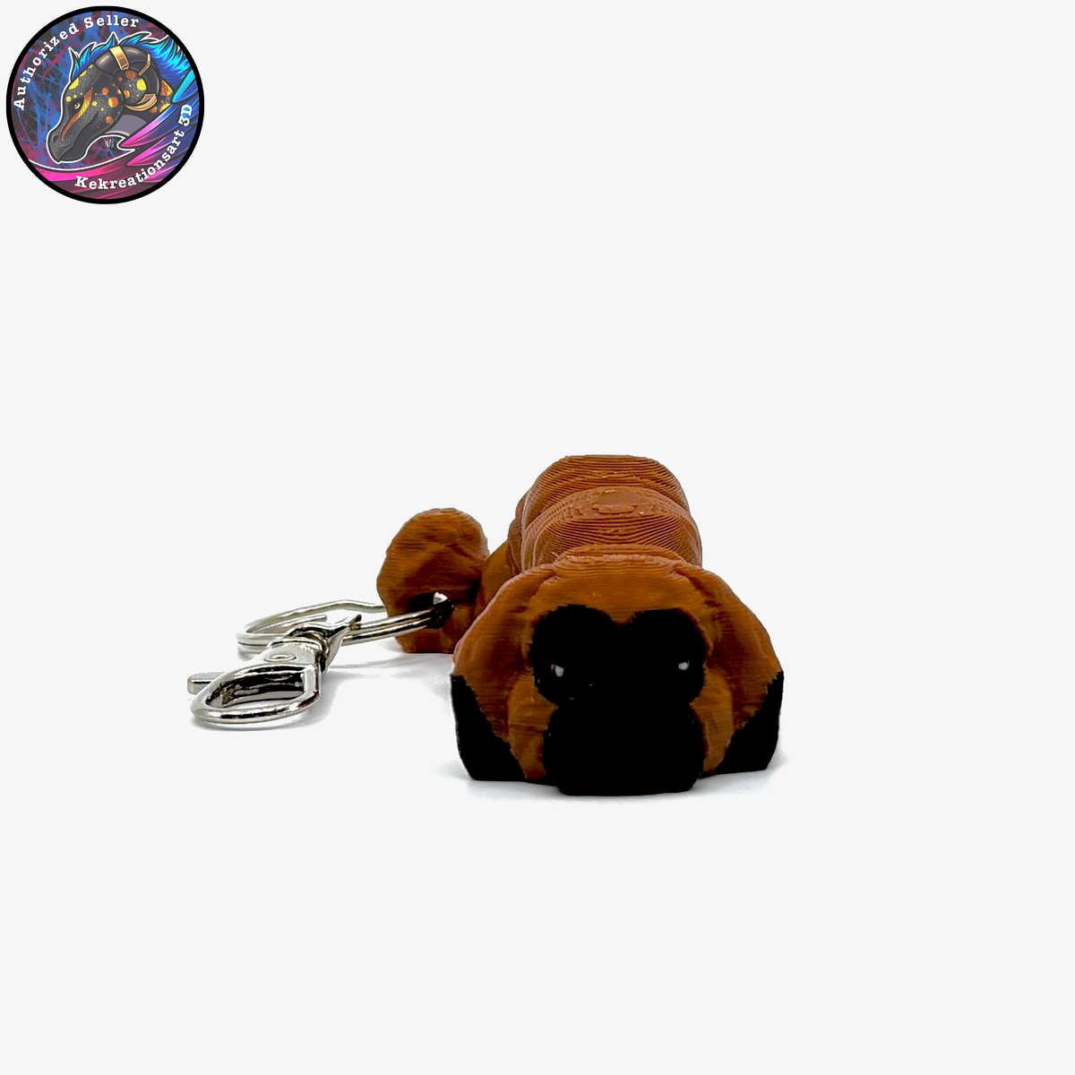Toy Group Dog Keychain Zipper Pull Flexi Fidget Cute Puppy Articulating 3D