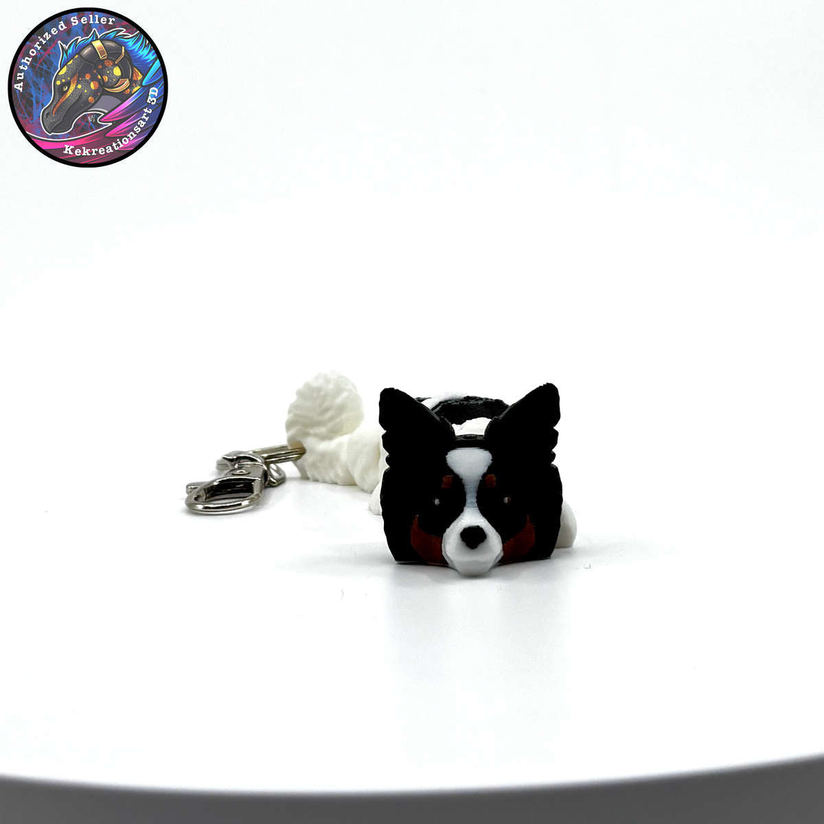 Toy Group Dog Keychain Zipper Pull Flexi Fidget Cute Puppy Articulating 3D