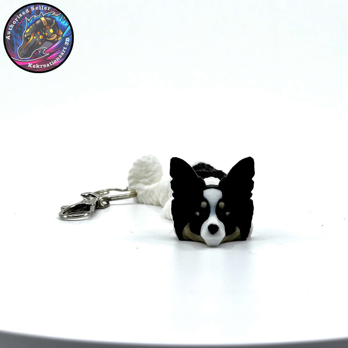 Toy Group Dog Keychain Zipper Pull Flexi Fidget Cute Puppy Articulating 3D
