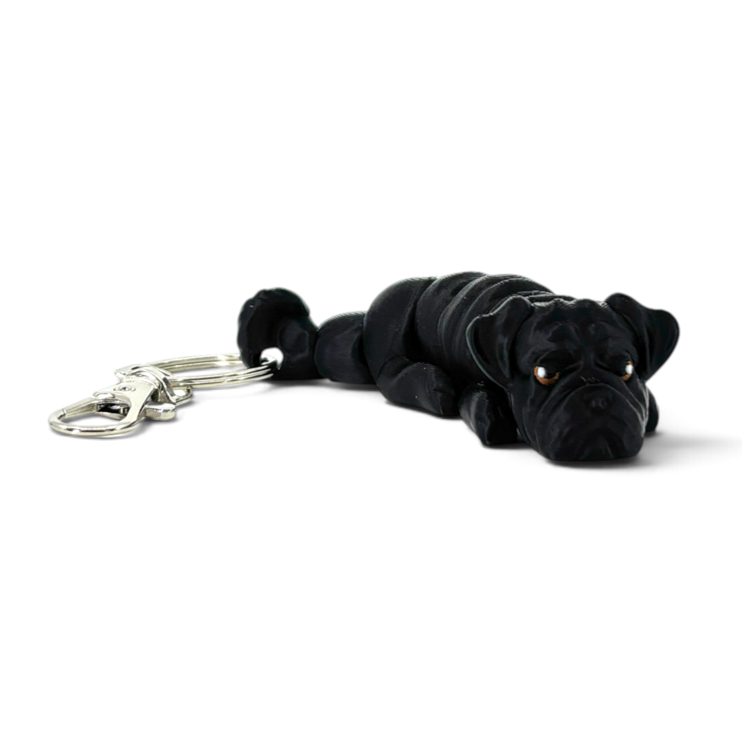 Toy Group Dog Keychain Bag Charm Zipper Pull Kawaii Flexi Fidget Cute Puppy Articulating 3D