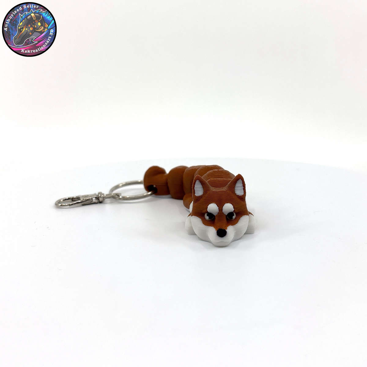 Non-Sporting Group Dog Keychain Zipper Pull Flexi Fidget Cute Puppy Articulating 3D