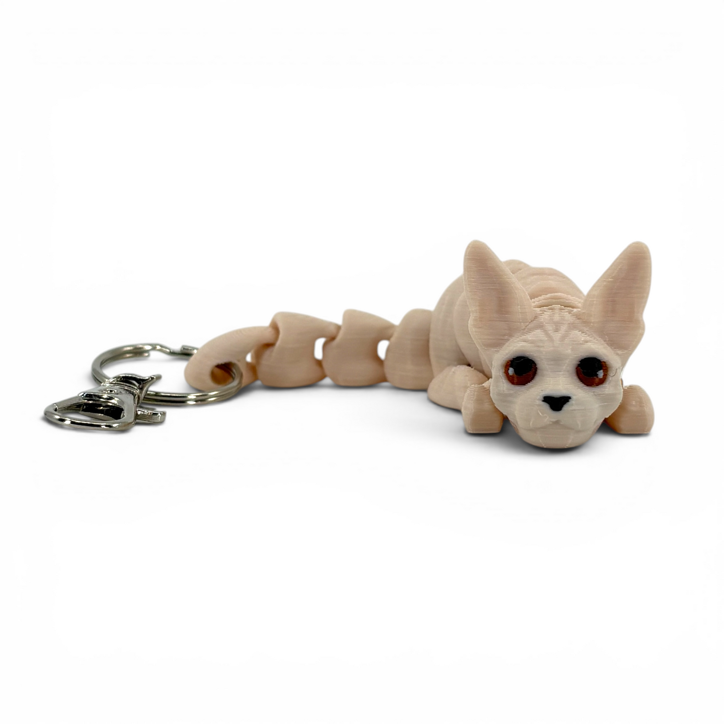 sphynx cat keychain on a white background