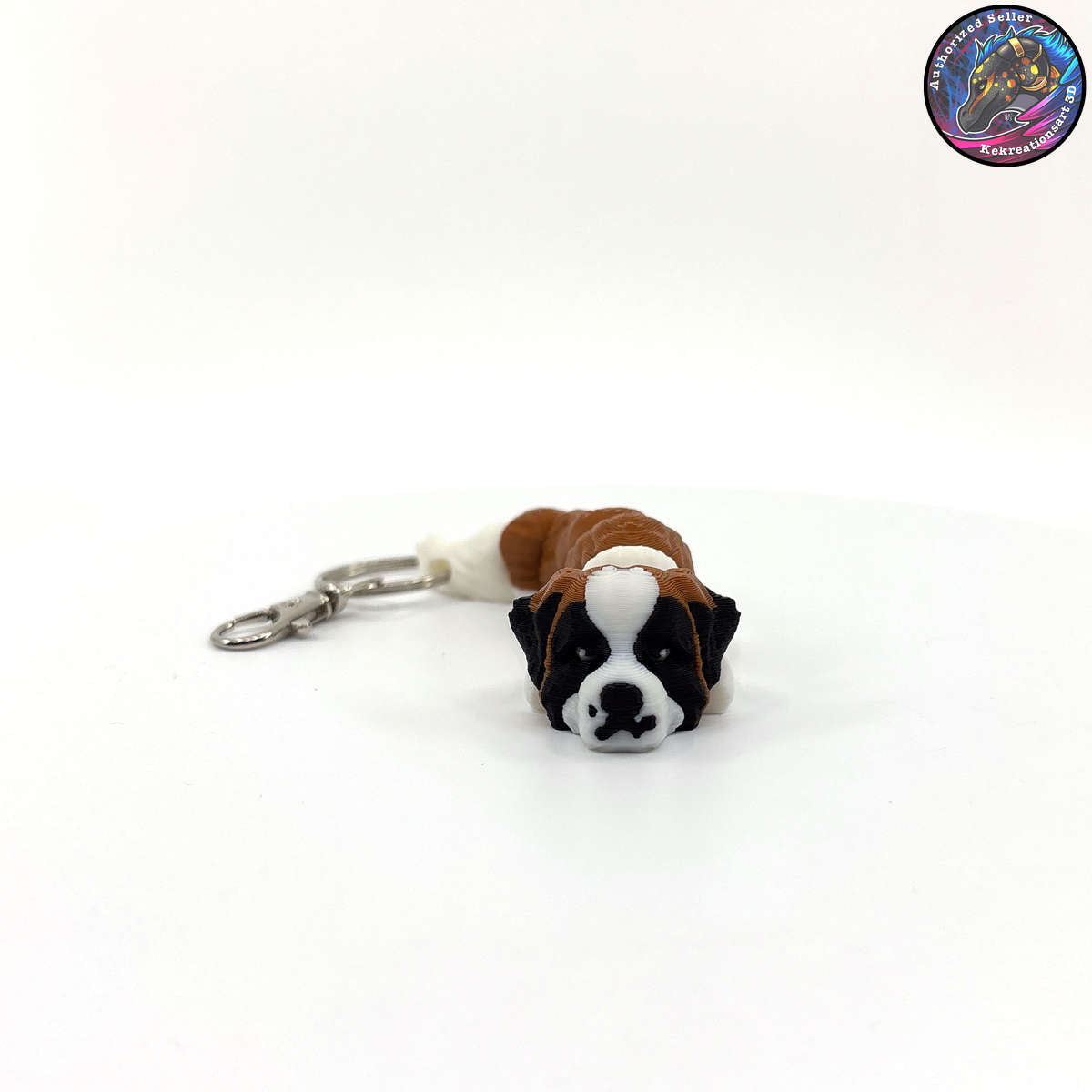 Working Group Dog Keychain Zipper Pull Flexi Fidget Cute Puppy Articulating 3D