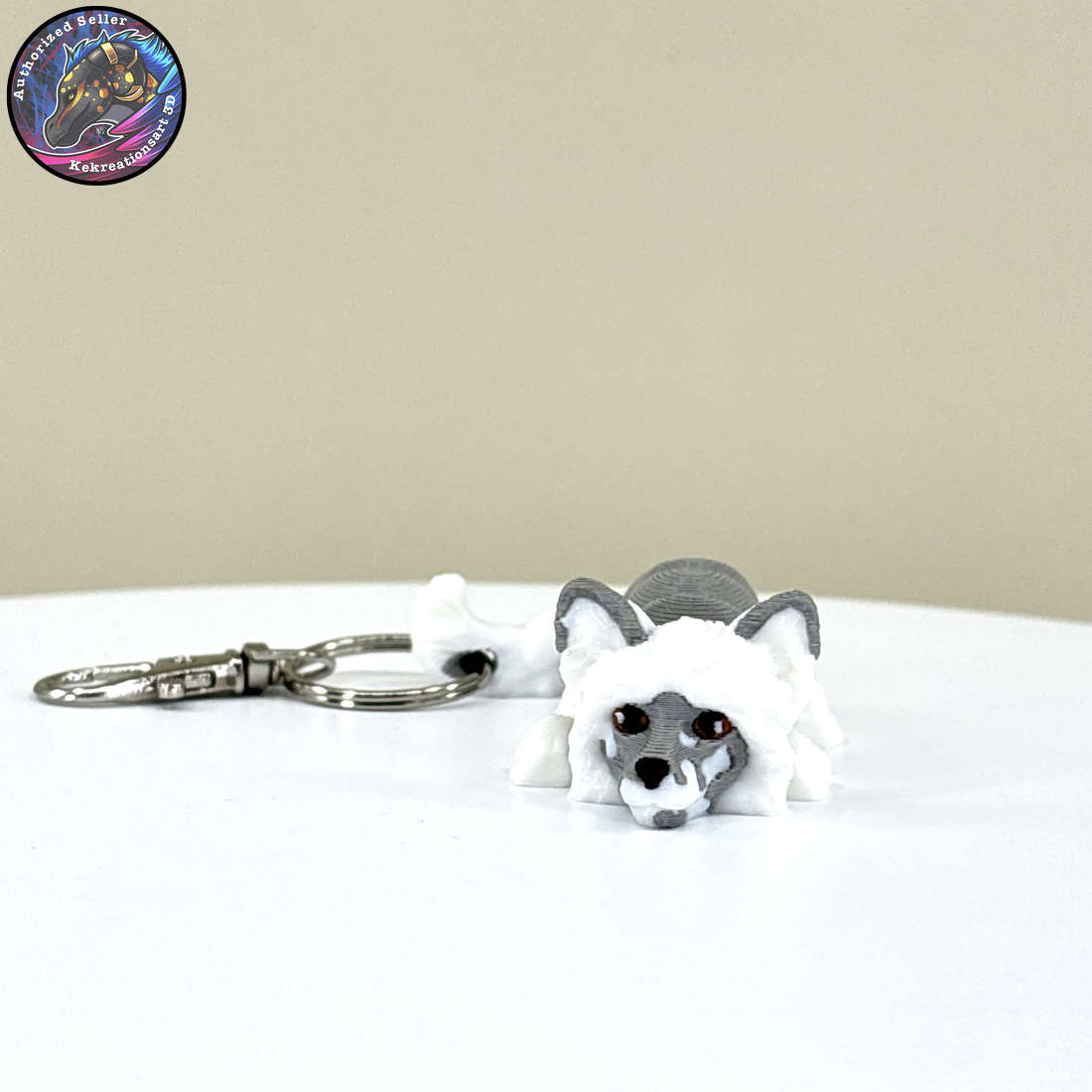 Toy Group Dog Keychain Zipper Pull Flexi Fidget Cute Puppy Articulating 3D