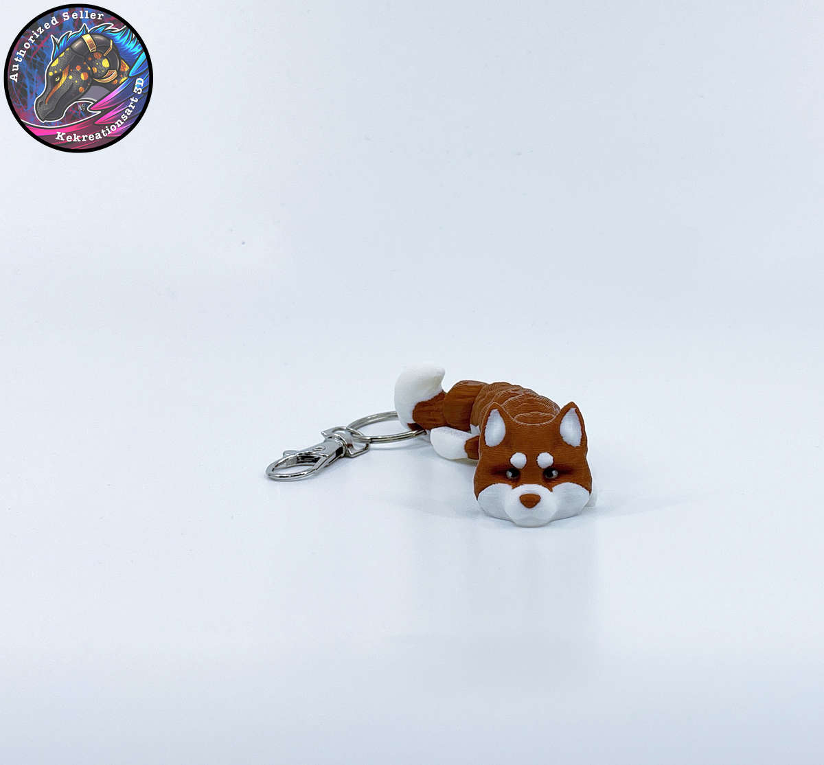 Working Group Dog Keychain Zipper Pull Flexi Fidget Cute Puppy Articulating 3D