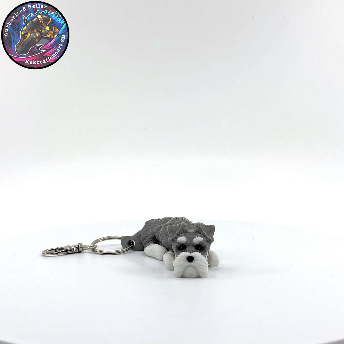 Working Group Dog Keychain Zipper Pull Flexi Fidget Cute Puppy Articulating 3D