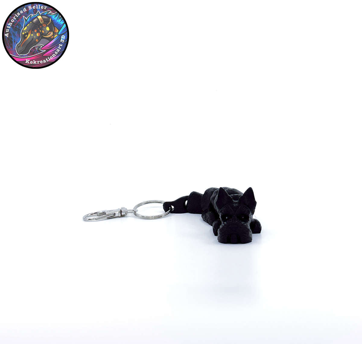 Terrier Group Dog Keychain Zipper Pull Flexi Fidget Cute Puppy Articulating 3D