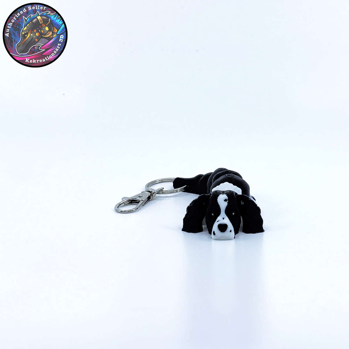 Sporting Group Dog Keychain Zipper Pull Flexi Fidget Cute Puppy Articulating 3D