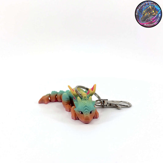 Front View of spring dragon keychain