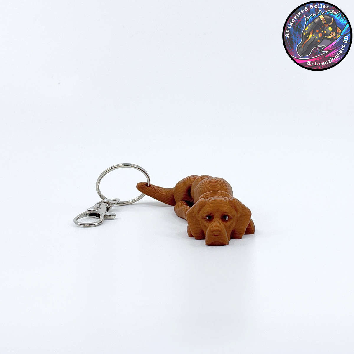 Sporting Group Dog Keychain Zipper Pull Flexi Fidget Cute Puppy Articulating 3D