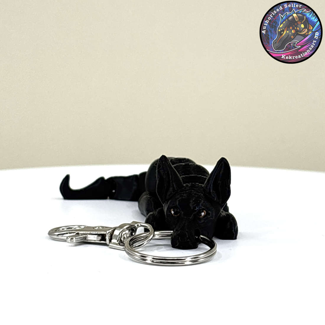 Non-Sporting Group Dog Keychain Zipper Pull Flexi Fidget Cute Puppy Articulating 3D